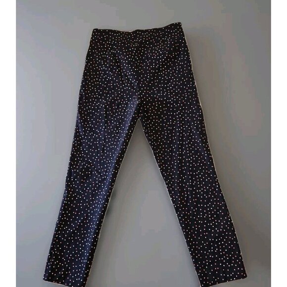 Jenna Rose Black Polka Dot High Rise Ankle Skinny Pants M Retro Stretch - Picture 2 of 11